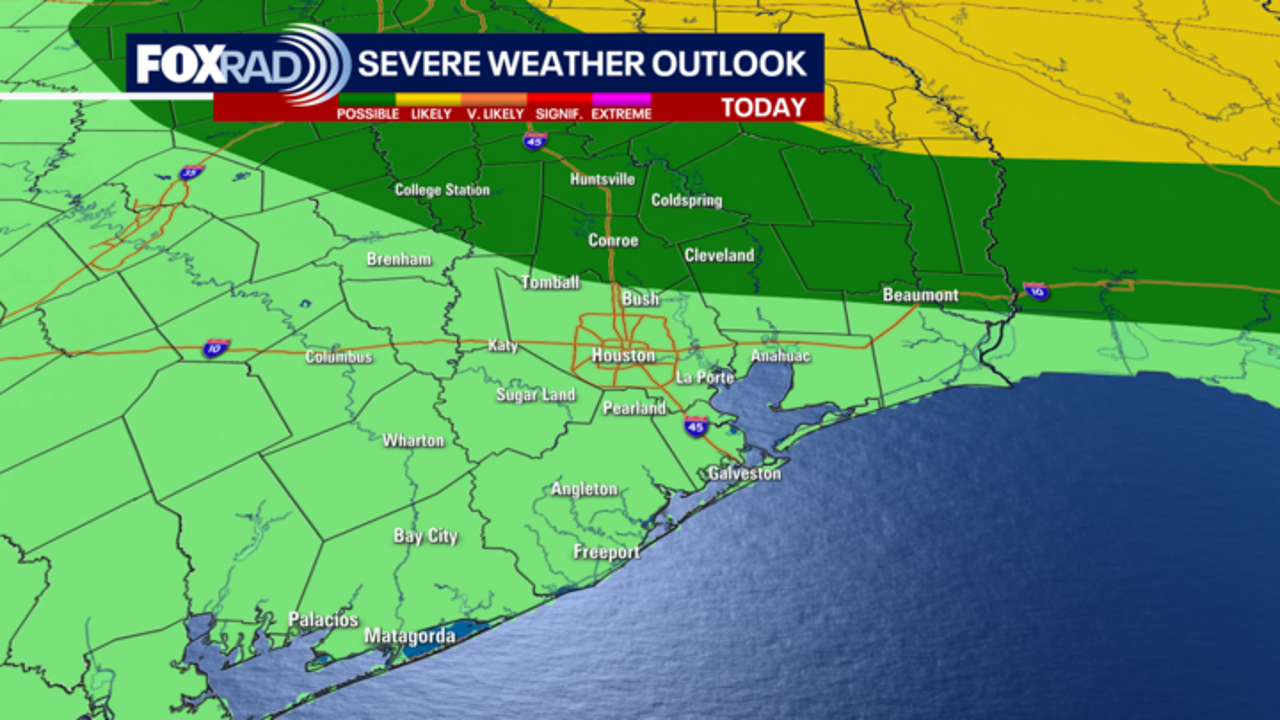 Houston weather: Rain chances Saturday, drier conditions Sunday
