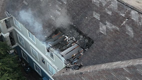 Northeast Harris County: Two-alarm fire possibly caused by lightning strike