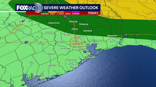 Houston weather: Rain chances Saturday, drier conditions Sunday