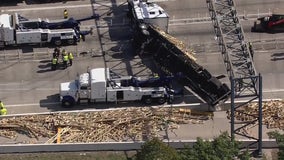 Beltway 8 lanes at W. Little York back open after 18-wheeler overturned