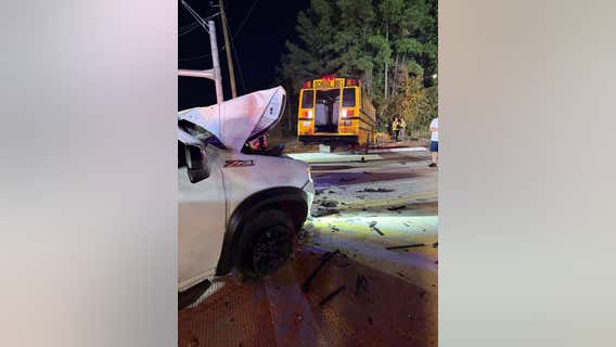 Montgomery County crash: 21 people evaluated after crash involving school bus, pickup truck