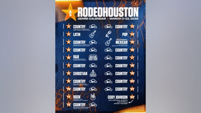 Houston rodeo announces 2026 genre calendar: See list