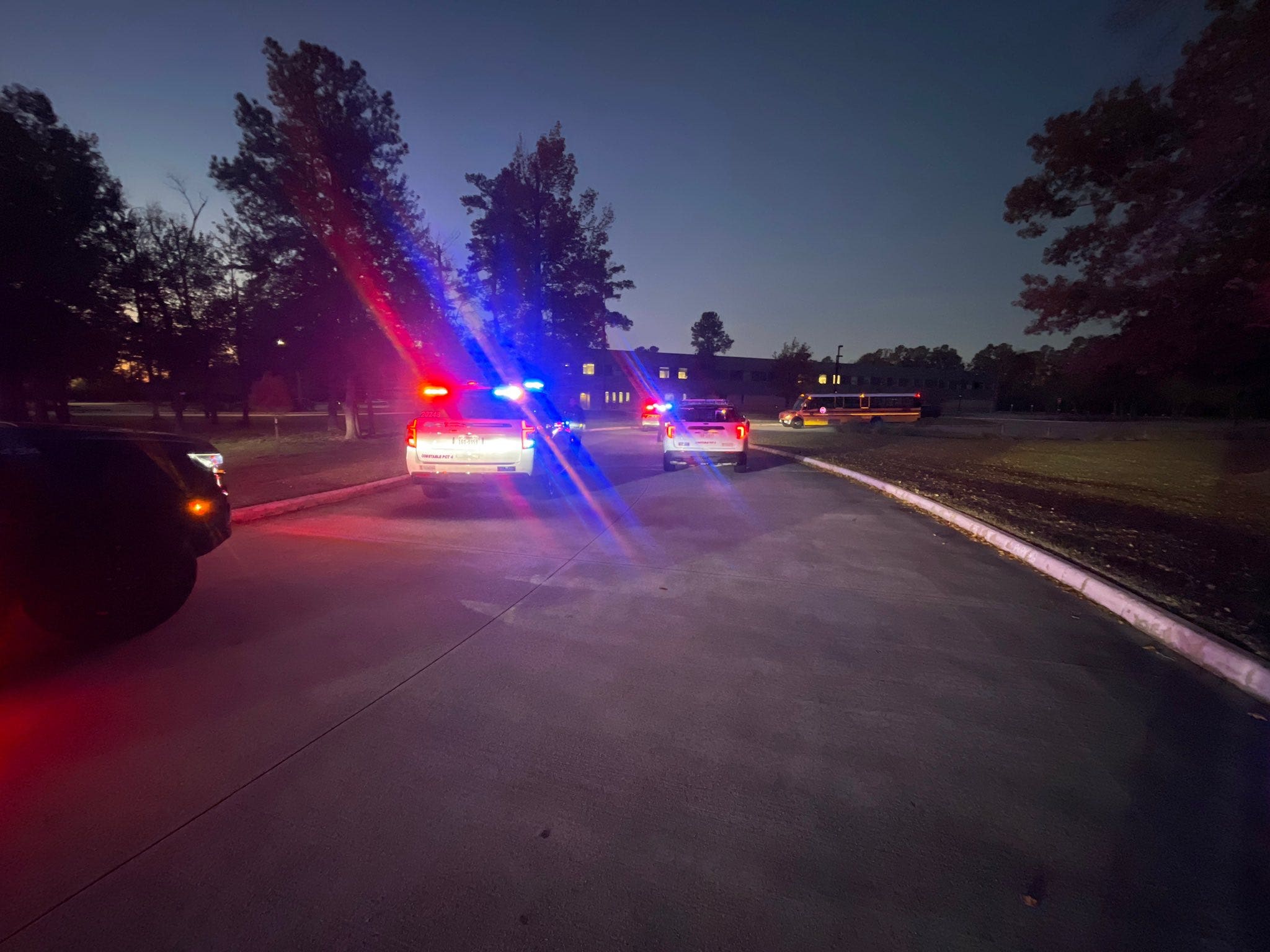 Spring ISD school bus allegedly stopped by suspect pointing weapon at students