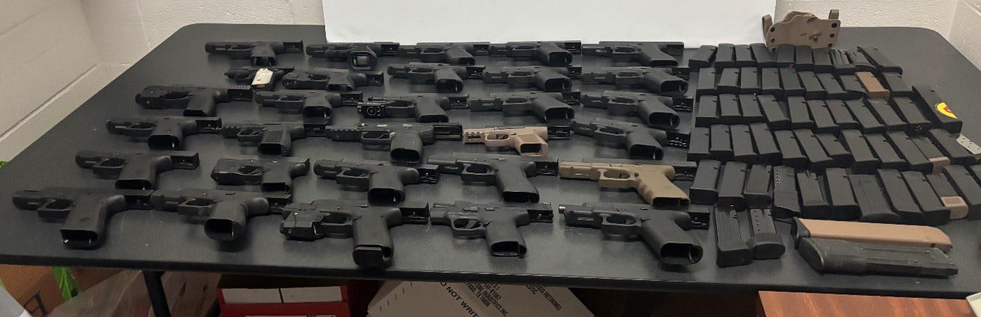 30 handguns seized from truck spare tire at Texas border crossing