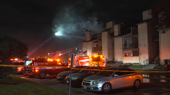 18 units damaged in Greenspoint-area apartment fire; firefighter rescued