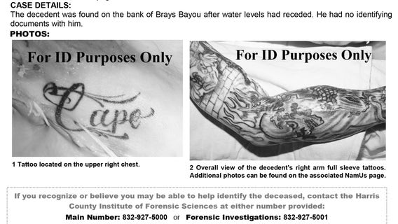 Authorities seek help identifying man after body found on bank of Houston bayou