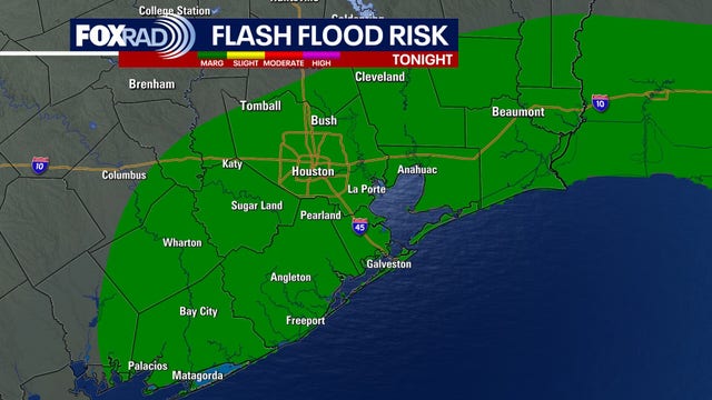 Houston weather forecast: Heavy rain, flash flood risk tonight into Friday