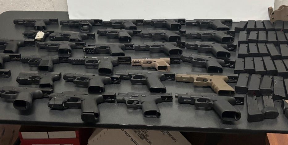30 handguns seized from truck spare tire at Texas border crossing