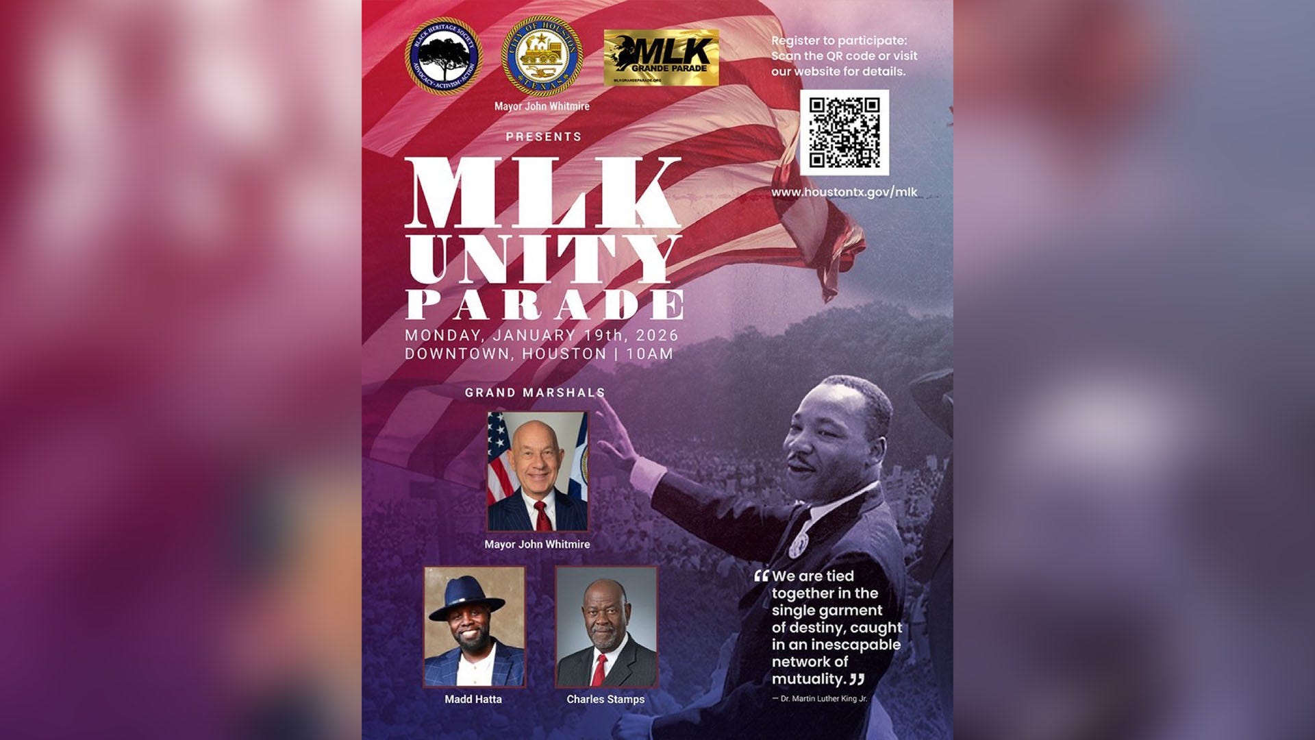 2026 MLK Day Unity Parade in Downtown Houston: How to watch