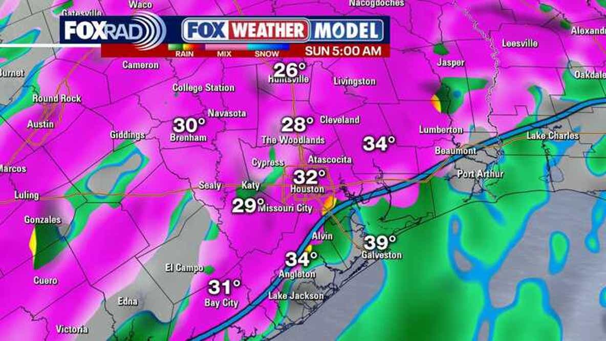 Houston winter storm forecast: Arctic blast arriving overnight