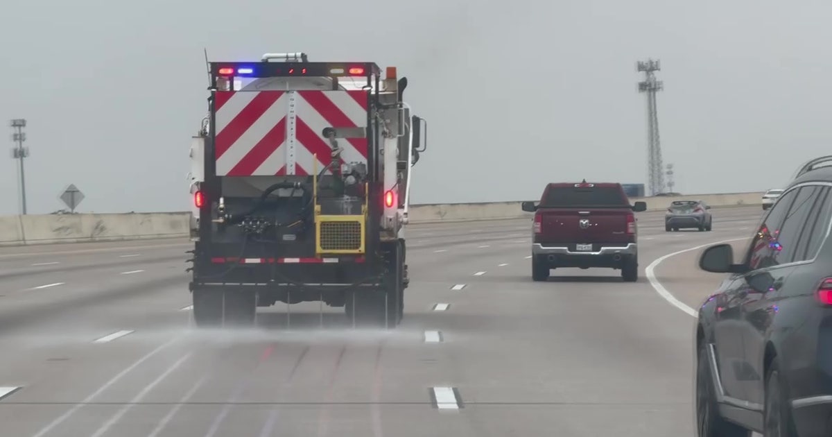 Map: Icy roads in Houston on Monday