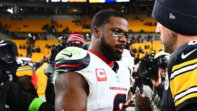 Texans star Azeez al-Shaair fined for pro-Palestinian message on eye black: report