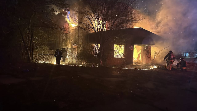 2-alarm fire at abandoned Spring facility under control, 50 firefighters at the scene