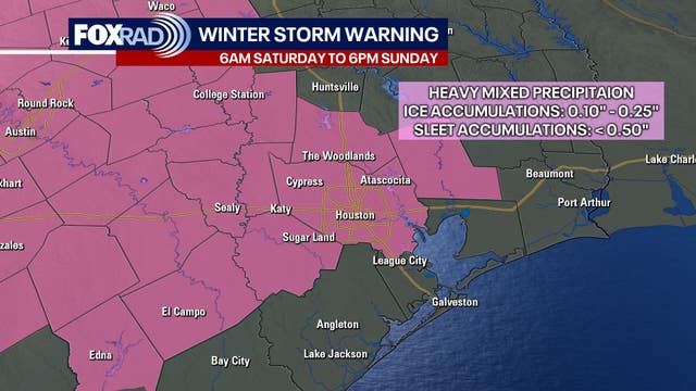 Live Houston winter storm updates: Weekend forecast, school closings, watches & warnings