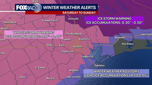 Houston winter storm: Weather forecast today, timeline, ice threat, live radar