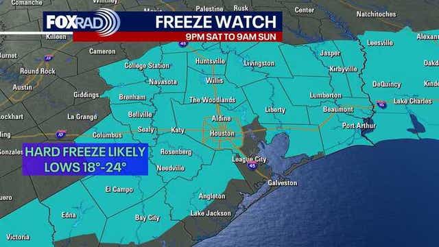 Houston weather: Freezing temps return for the weekend