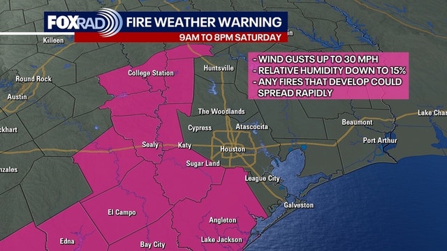 Houston weather: Fire warning, light freeze for the weekend
