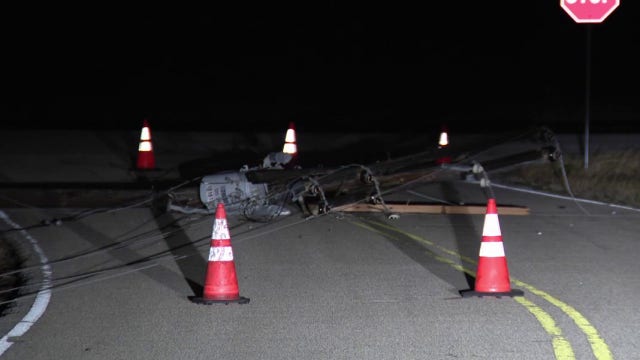 Downed utility pole leaves Montgomery County facilities, hundreds of homes without power