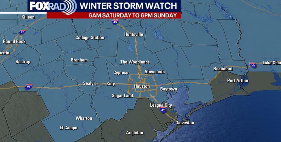 Houston under winter storm watch, extreme cold watch this weekend: What it means