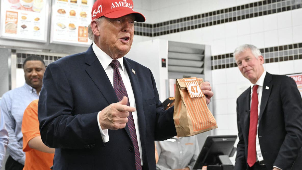 Trump gets table number 47 at Whataburger in Texas stop