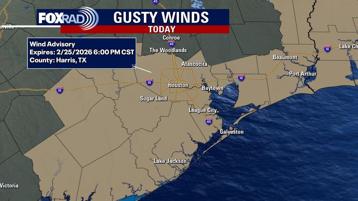 Houston weather: Gusty winds for Wednesday along with sunny skies