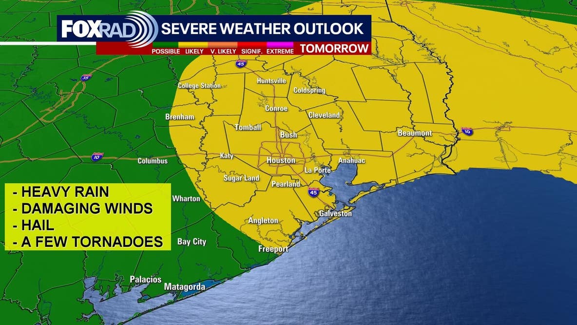 Houston weather: Severe storms expected for Valentine's Day, FOX 26 Storm Alert
