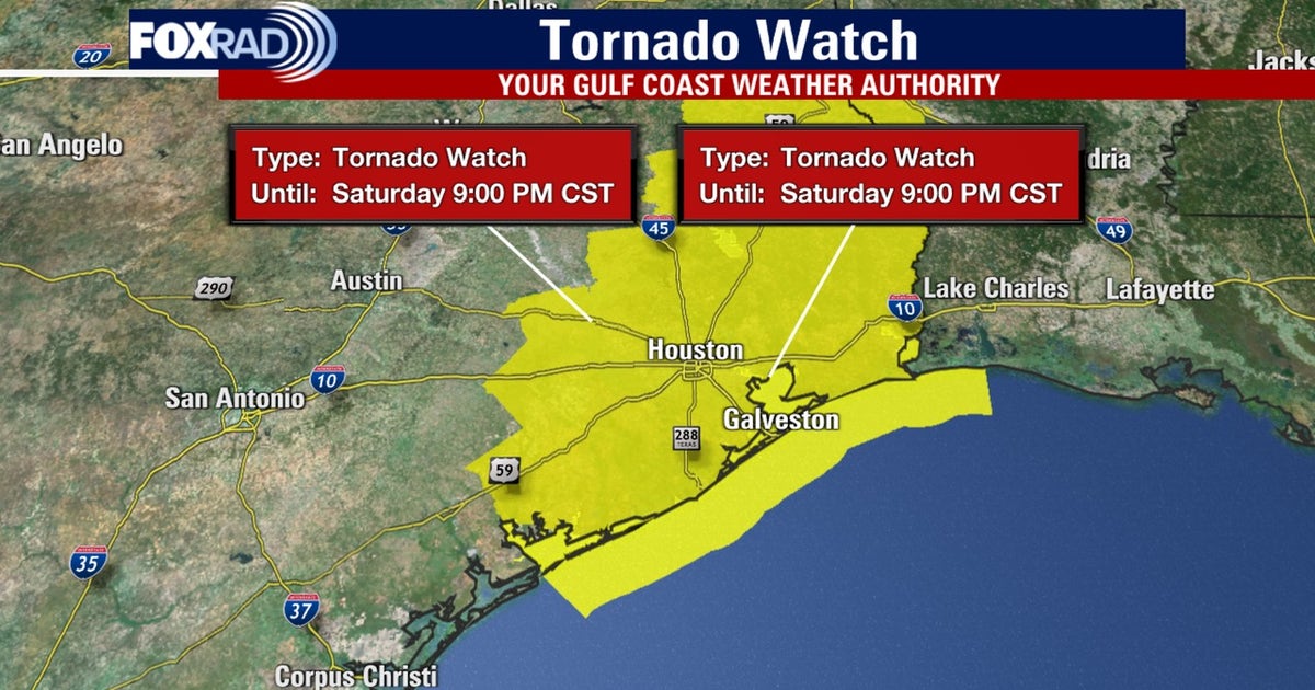 Tornado Watch issued for several Houston-area counties