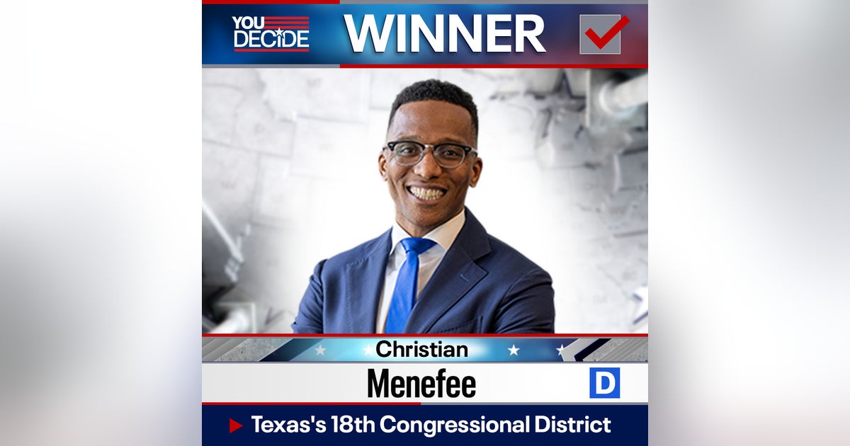 Christian Menefee wins runoff election for Texas' 18 Congressional District