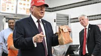Trump gets table number 47 at Whataburger in Texas stop