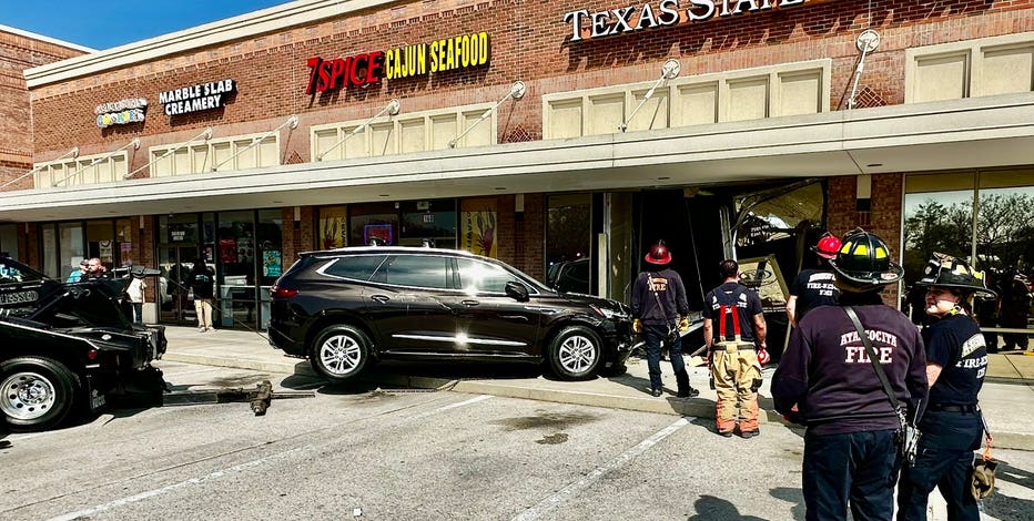 7 treated after vehicle crashes into Atascocita optometry business
