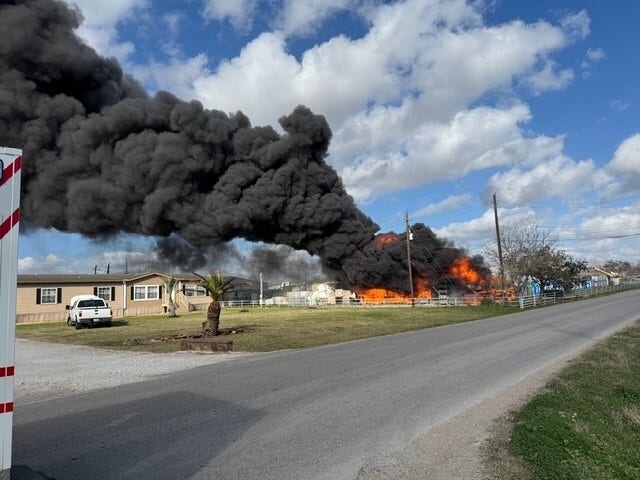 Alvin fire: Authorities on scene of fire at plastic recycling facility