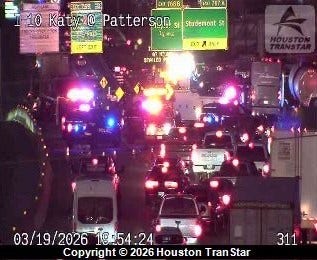 Houston traffic: 18-wheeler loses load of metal spools on I-10, multiple lanes shut down