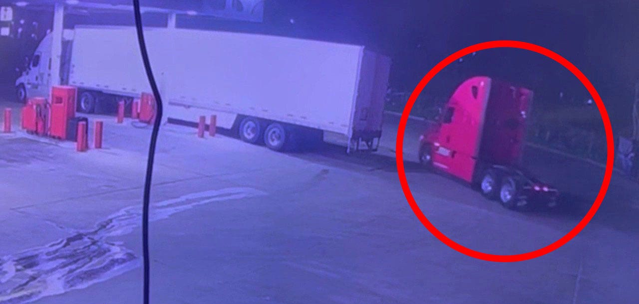 Semi-truck stolen from Houston truck stop caught on camera, police investigating