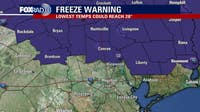 Freeze warning issued for areas north of Houston