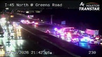 I-45 NB lanes shut down in north Houston after deadly crash
