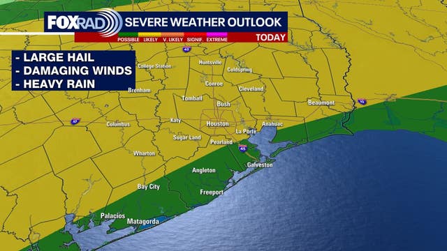 Houston weather: Risk for severe storms to roll in Saturday afternoon