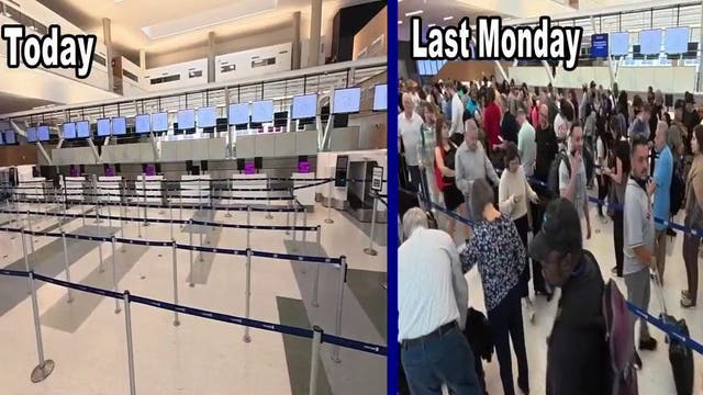 TSA lines improve at Houston's Bush Airport as paychecks are restored