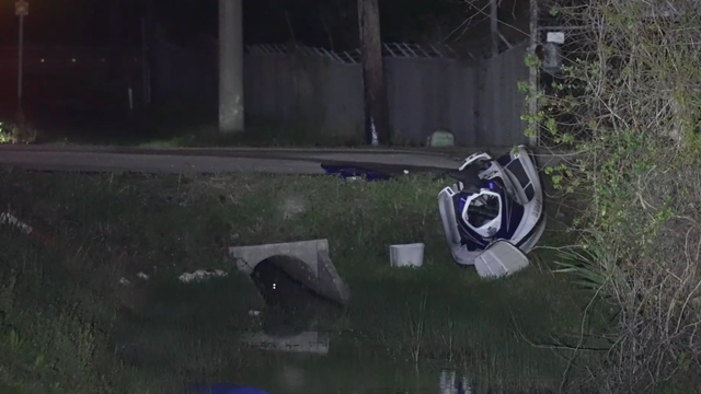 Beaumont Highway crash: Man knocked into ditch trying to retrieve jet ski