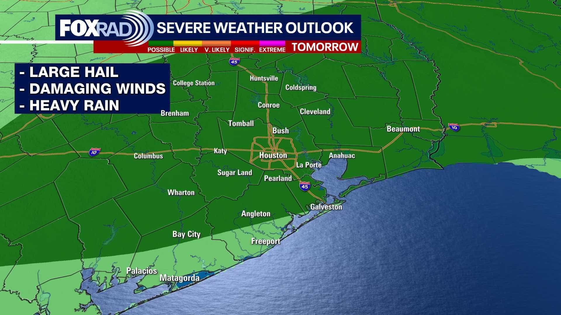 Houston weather: Expect storms on Saturday night, FOX 26 Storm Alert issued
