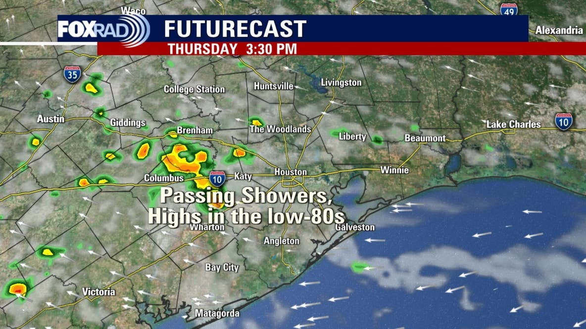 Houston weather: Pleasant Wednesday in the 80s, showers expected late in the week