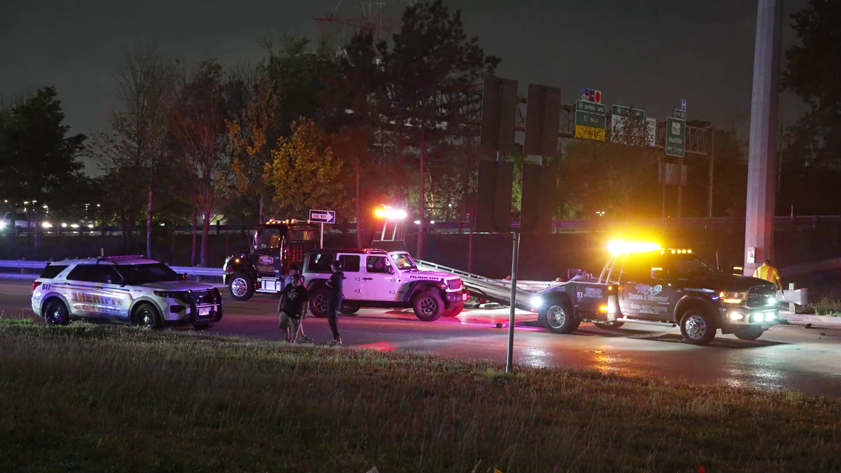 North Freeway feeder in Spring reopens following crash; man in critical condition