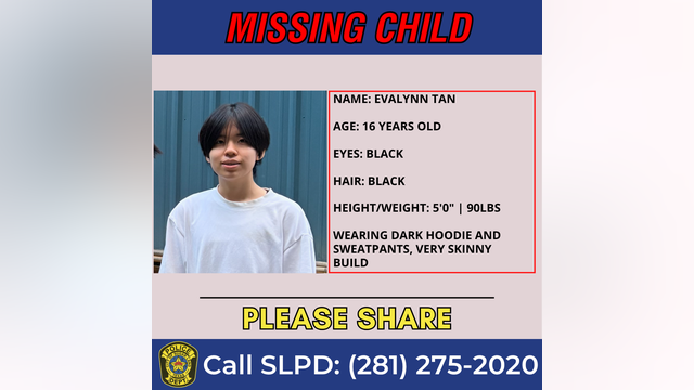 Missing 16-year-old Evalynn Tan last seen in Sugar Land