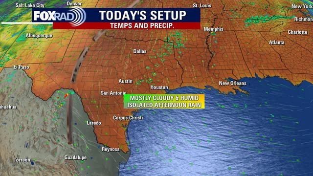 Houston weather: Humid Monday, isolated showers possible