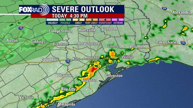 Houston weather: Heavy rain moves in Saturday