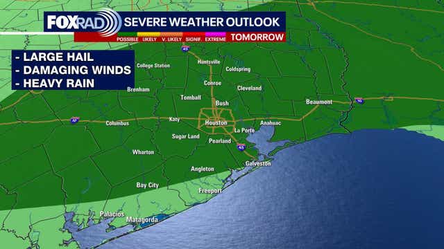 Houston weather: Expect storms on Saturday night, FOX 26 Storm Alert issued