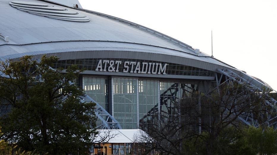 A general view of AT&T Stadium, home of the Dallas Cowboys, on March 24, 2026, in Dallas, Texas.
