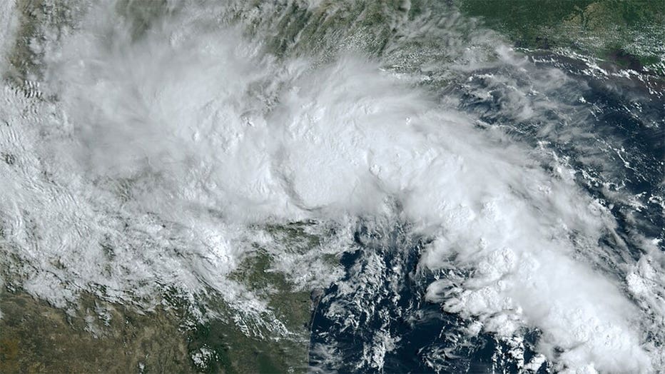 Tropical Storm Harold makes landfall in Texas in August 2023.