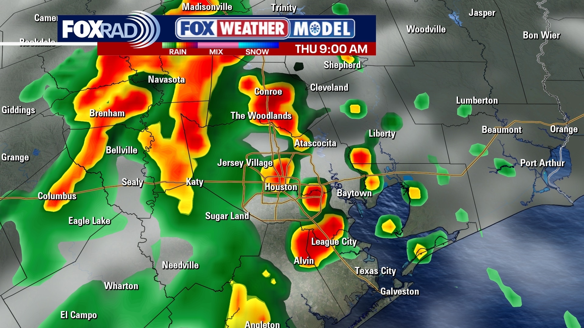 Houston weather: Waves of rain, storms possible on Thursday