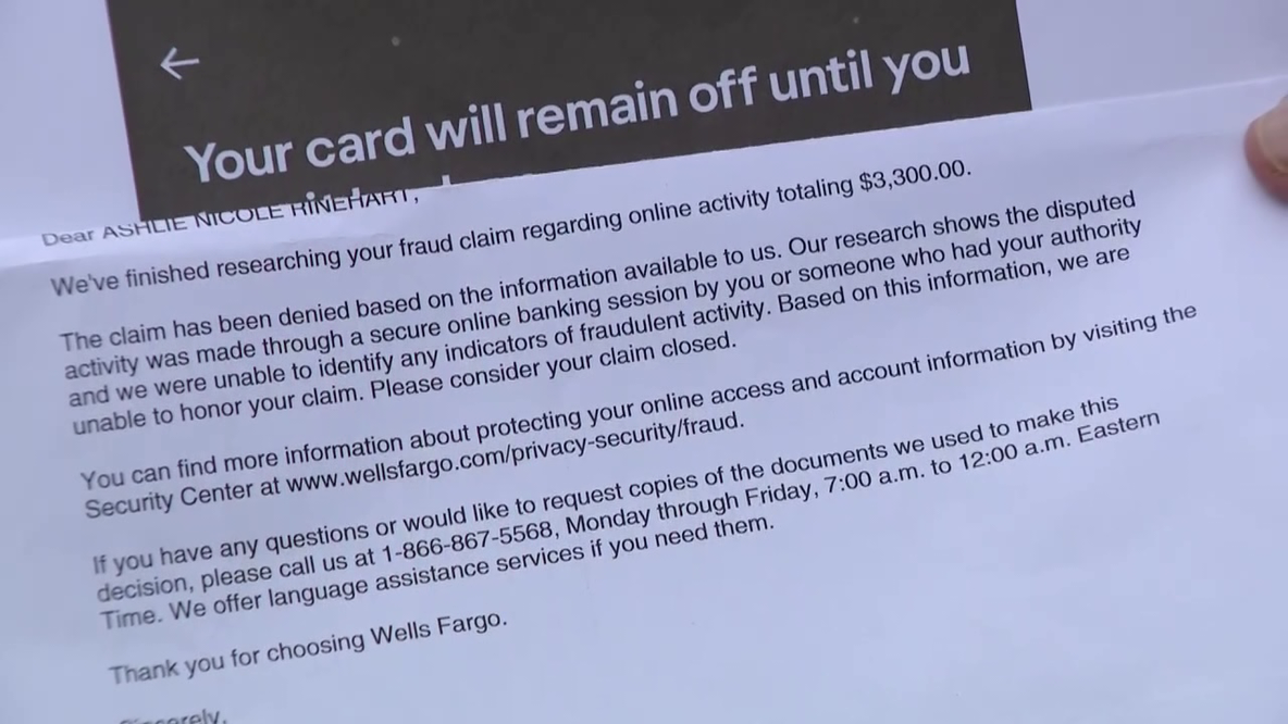 Scammers steal $3,300 from Hockley woman's Wells Fargo account, bank says she's not getting her money back
