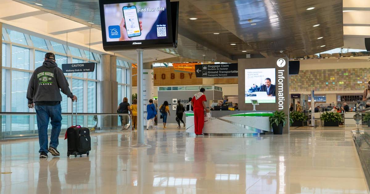 Bush Airport under ground delay due to runway construction, check flight status
